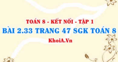 Bài 2.33 trang 47 SGK Toán 8 tập 1 Kết nối tri thức